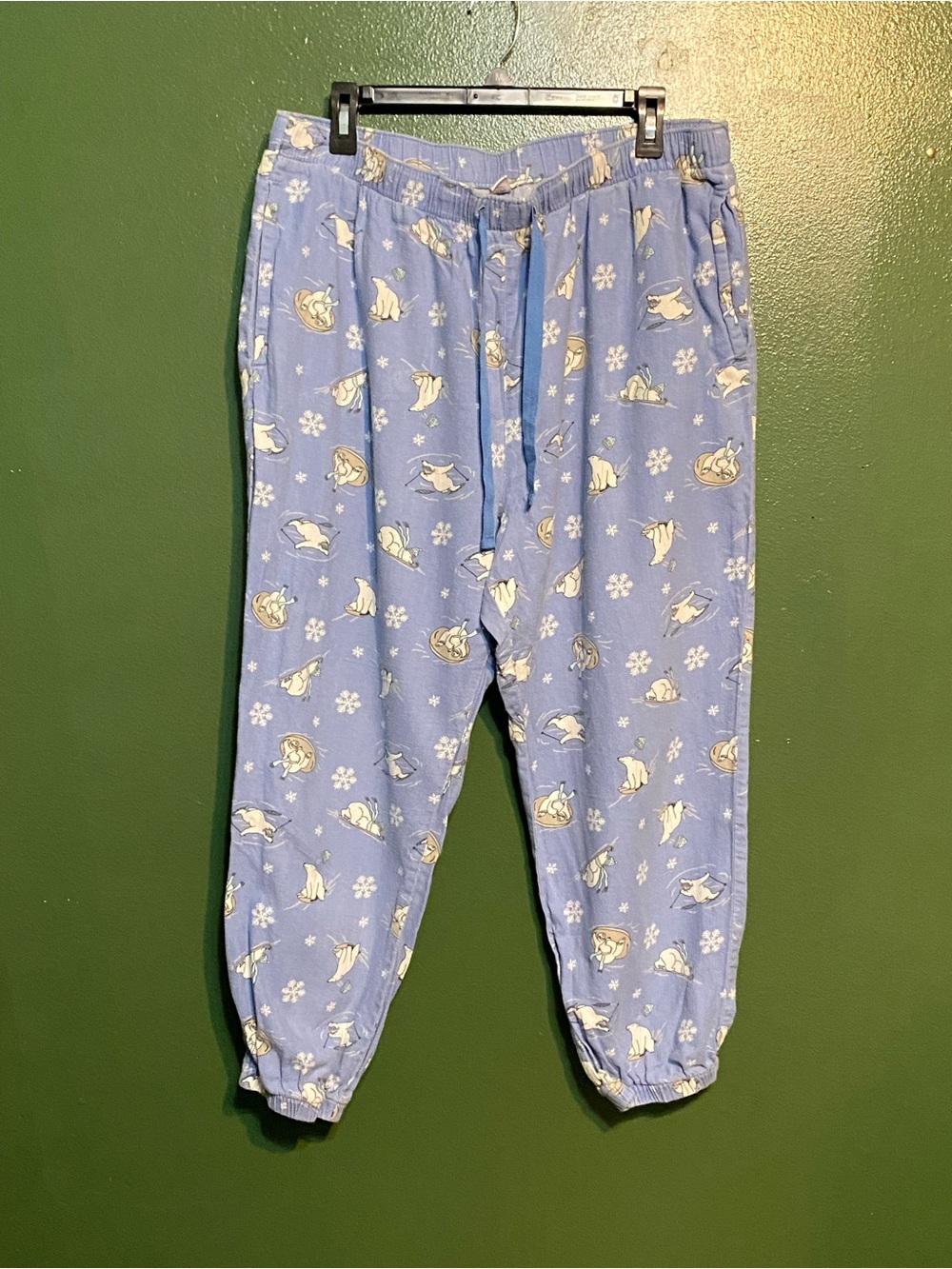 Old Navy Light Blue Penguin Print Jogger Pants